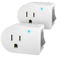 Fosmon Grounded Outlet with ON/Off Switch (2 Pack), 3 Prong Electrical Plug...