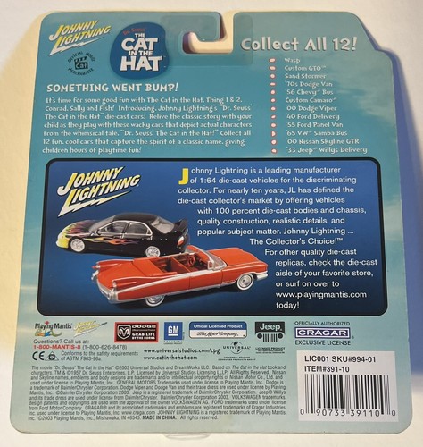 Johnny Lightning 1956 Chevrolet Bus Cat in the Hat Dr. Suess NEW/VHTF - Picture 2 of 2