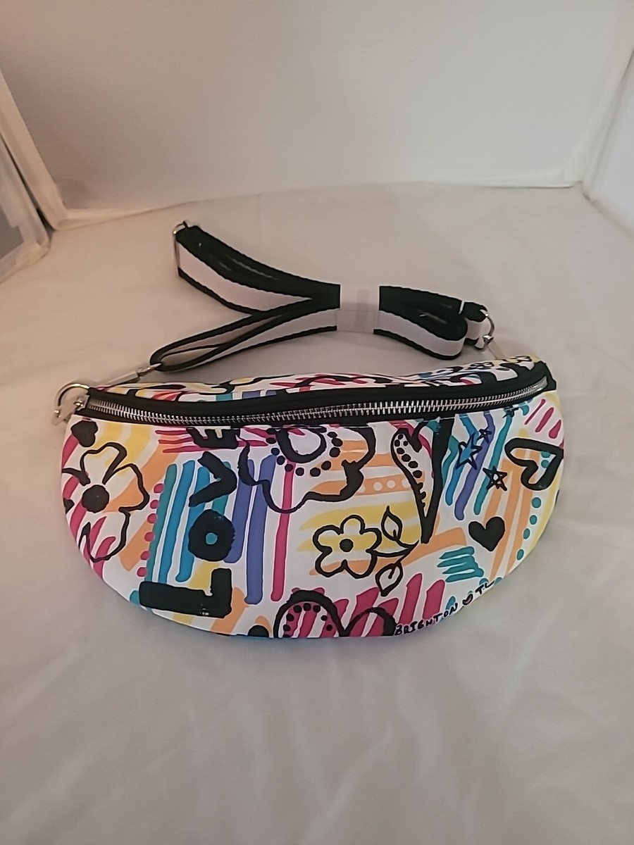 Brighton Graffiti Love Belt Bag Fanny Pack Crossbody Purse Floral