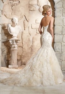 mori lee gold dress