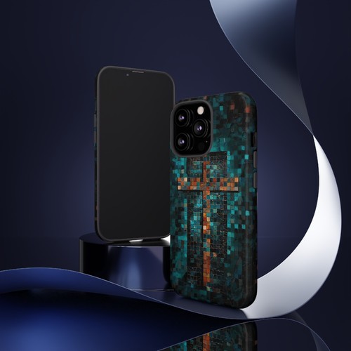 Phone Ink - Tough Case for iPhone Galaxy Pixel - Mosaic Christian Cross - 第 65/181 張圖片