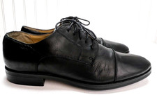 Chaps Men's Black Leather Dress Shoes - Belmont Oxford Cap Toe Size 11 M Career