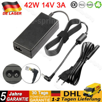 42W 14V 3A Netzteil Ladegerät für Samsung Laptop Monitor mit Ladekabel 6,5*4,4mm