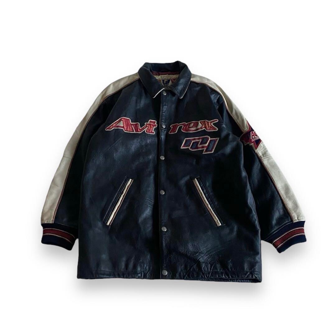 AVIREX U.S.A. ブラックレザージャケット Mサイズ s-l400.jpg