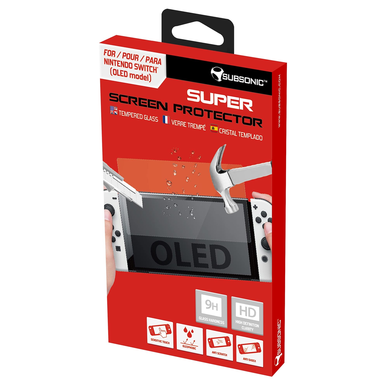 Nintendo Switch Subsonic Switch Oled Super Screen Protector - Tempere GAME NUOVO