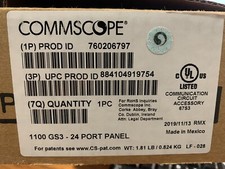 BRAND NEW COMMSCOPE SYSTIMAX 1100 GS3 Patch Panel, Cat 6, 1 RU, Black