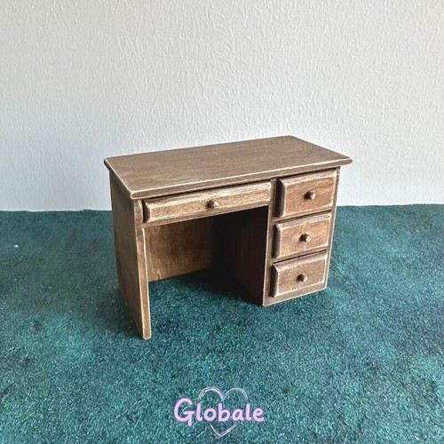Puppenhaus Miniatur Victoria Schreibtisch Maßstab 1:12 Vintage Holz Möbel Alter - Bild 6 von 11