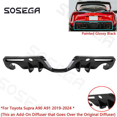 Fit For Supra A90 A91 2019-2024 Gloss Black AG Style Add-On Rear Bumper Diffuser