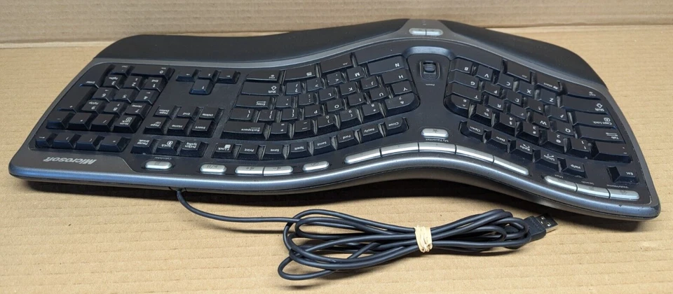 Microsoft Natural Ergonomic PC Keyboard v1.0 KU-0462 Wired USB **READ** - Image 3 of 4