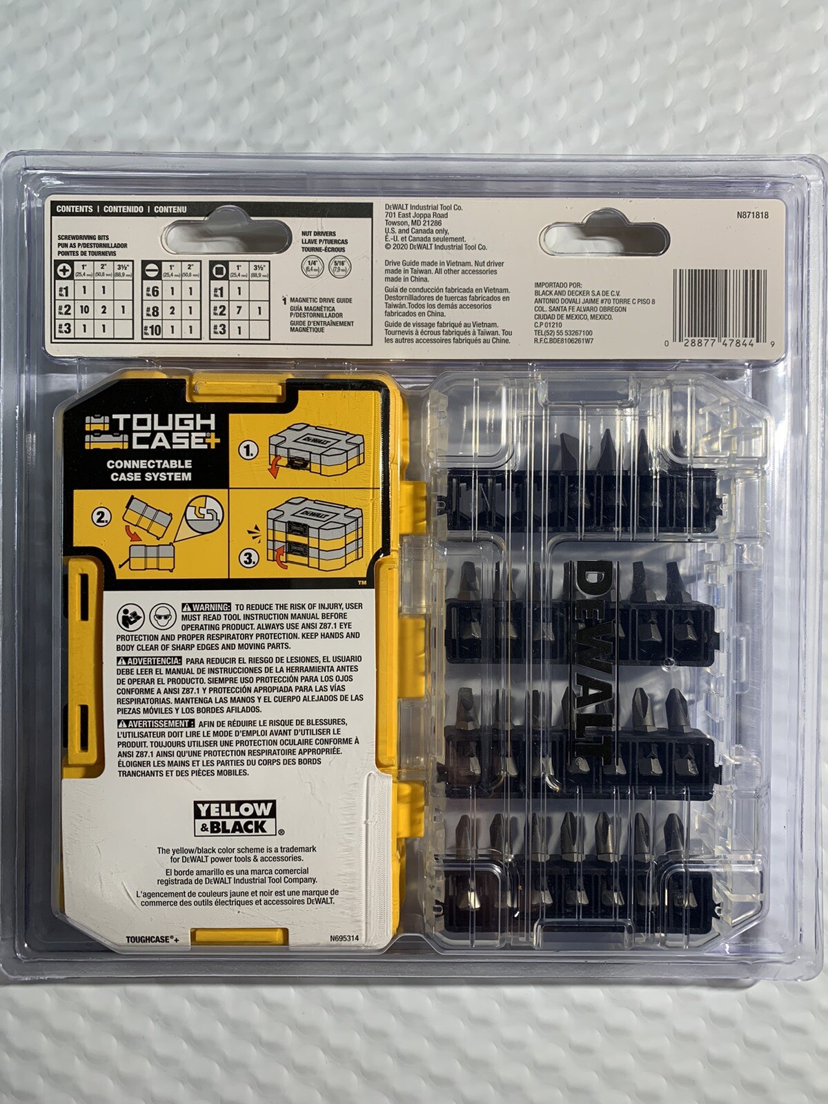 DEWALT 37 Piece Screwdriving Bit Set w/ Nut Drivers & Guide & Tough ...