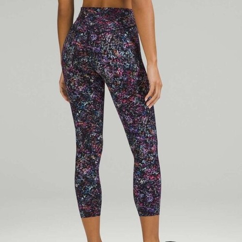 Lululemon Base Pace hoch geschnitten 23" Blumen Spray Multi Damengröße 4 Legging - Bild 9 von 10