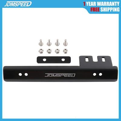 Universal Black Front Bumper License Plate Mount Bracket Relocator Holder JDM