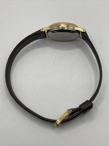 Vintage Phasar Ladies 18mm Watch Gold Tone Brown Dial Sears y482-5200 - RUNS - Picture 6 of 16