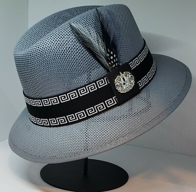 Mens Oxford Gray Aztec Raiders center crease Lowrider hat