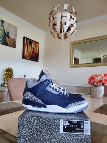 Nike Air Jordan 3 Retro Georgetown (2021) Cement CT8532 401 Women Sz 9.5 Men 8 - Picture 5 of 9