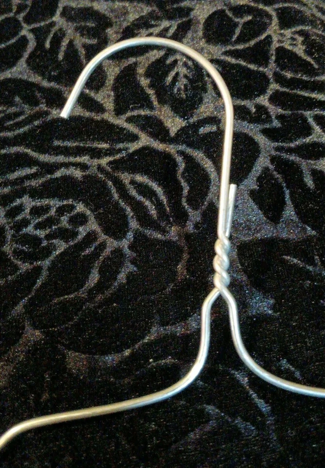 "25 perchas de alambre de metal plateado, para ropa, abrigo, uniforme, hágalo usted mismo, 16"" pulgadas de largo" Foto 2 de 4