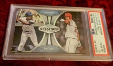 Mike Trout / Hank Aaron 2019 Topps Chrome # GRE8 Greatness Returns,  PSA 10 MINT