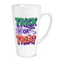 Halloween SüßEs Oder Saures GrüN Orange 483Ml Groß Latte Becher Gruselig KüRbis