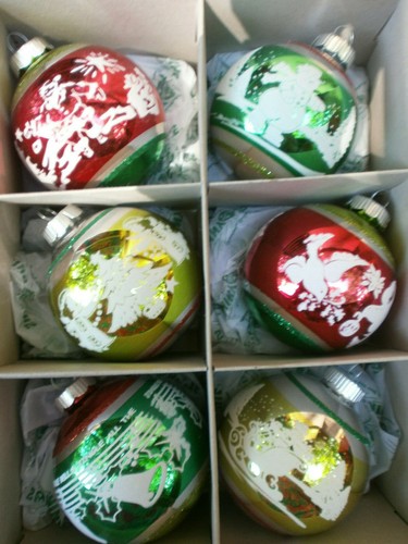 2 boxes Christopher Radko Holiday Splendor Glass Shiny Brite 4026755 4027373 - Picture 2 of 4
