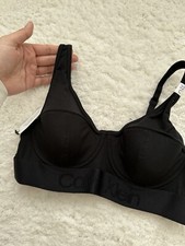 Calvin Klein BH Light Lined Bralette schwarz Logo NEU mit Etikett
