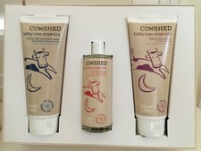 COWSHED England Organic BABY CARE Trio 3pcs Gift Set Body Hair Wash Lotion Oil