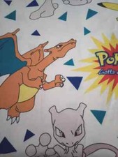 anime pokemon charizard twin bed sheet fun fabric flannel flat gently used