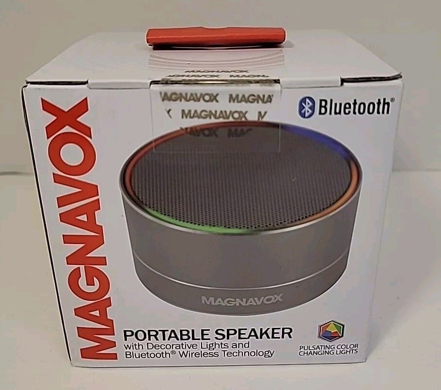 Color Changing Magnavox Portable Speaker With Bluetooth Voice