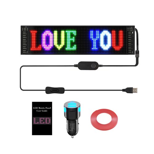 Wireless APP Control RGB LED Car Sign - Custom Scrolling Message Display Screen - Picture 6 of 14