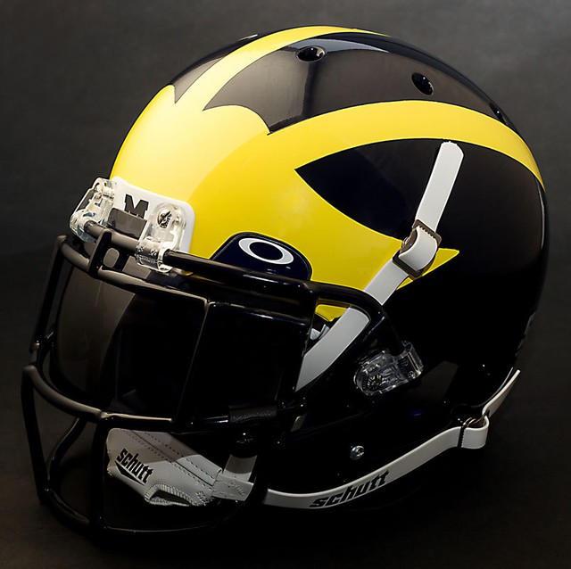 MICHIGAN WOLVERINES Football Helmet eBay
