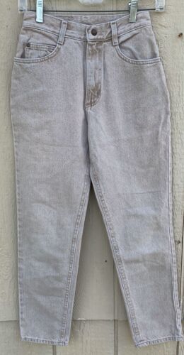 Vintage Lee Jeans Beige High Waist Tapered Leg 14 Reg 24" Taille - Bild 11 von 12