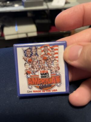 1992 Olympic Dream Team Square Button NBA