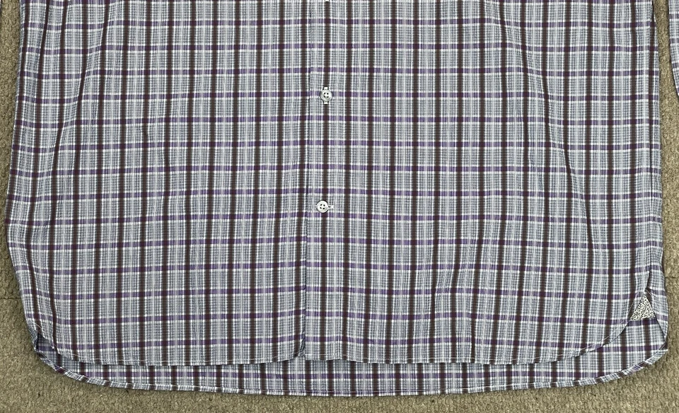 Camisa de vestir de manga larga con botones Hickey Freeman para hombre talla XL Foto 2 de 4