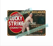 plaque baseball player Harry Heilmann cigarette tobacco ads metal tin sign