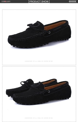 Men's Genuine Leather Casual Loafers Moccasins Breathable Slip on Driving Shoes - Picture 23 of 41
