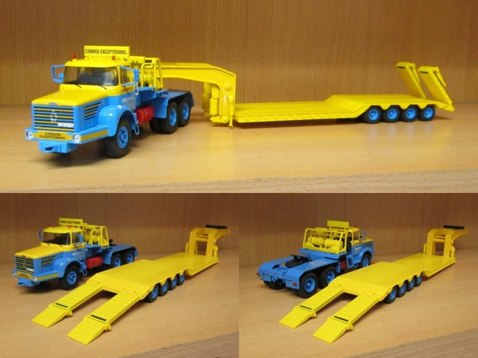 IXO 1/43 TTR011 BERLIET TBO 15 M3 6x4 1960 Handling Mch. Porte Engin bleu/jaune - Immagine 3 di 4