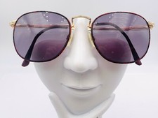 Vintage J.David 235 Red Gold Metal Oval Sunglasses FRAMES ONLY