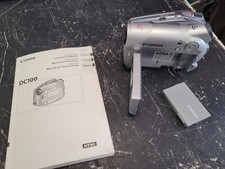 UNTESTED CANON DC100 HANDHELD DVD CAMCORDER WITH BATTERY Camera