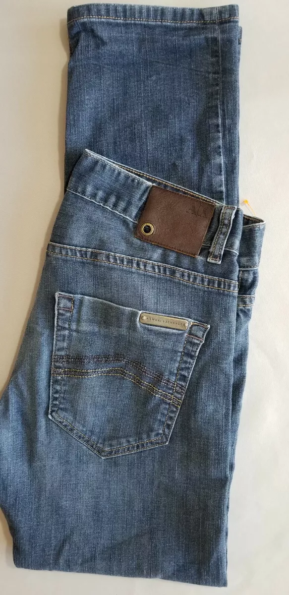 ARMANI EXCHANGE AX Men J127 Slim Fit 100 Cotton Denim Jean 29x30 Blue