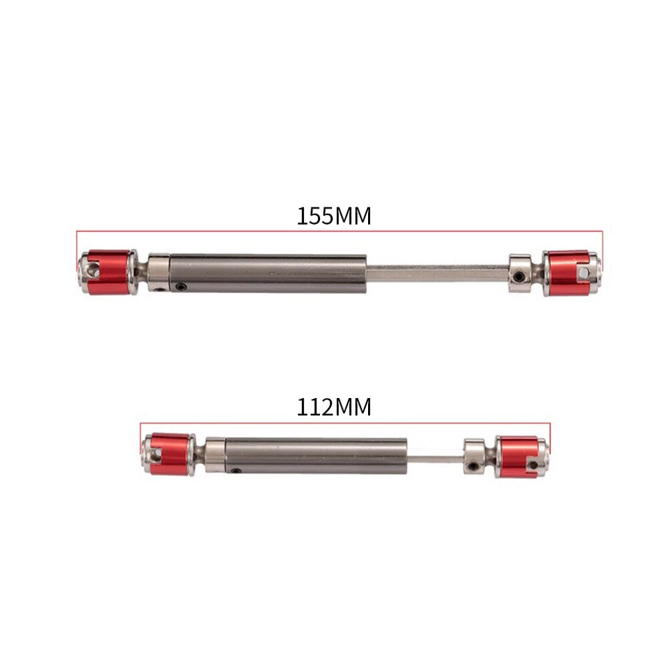 4Pcs Metal CVD Drive Shaft For 1/10 Axial D90 SCX10 90046 RC Crawler Car Parts - Image 2 of 4