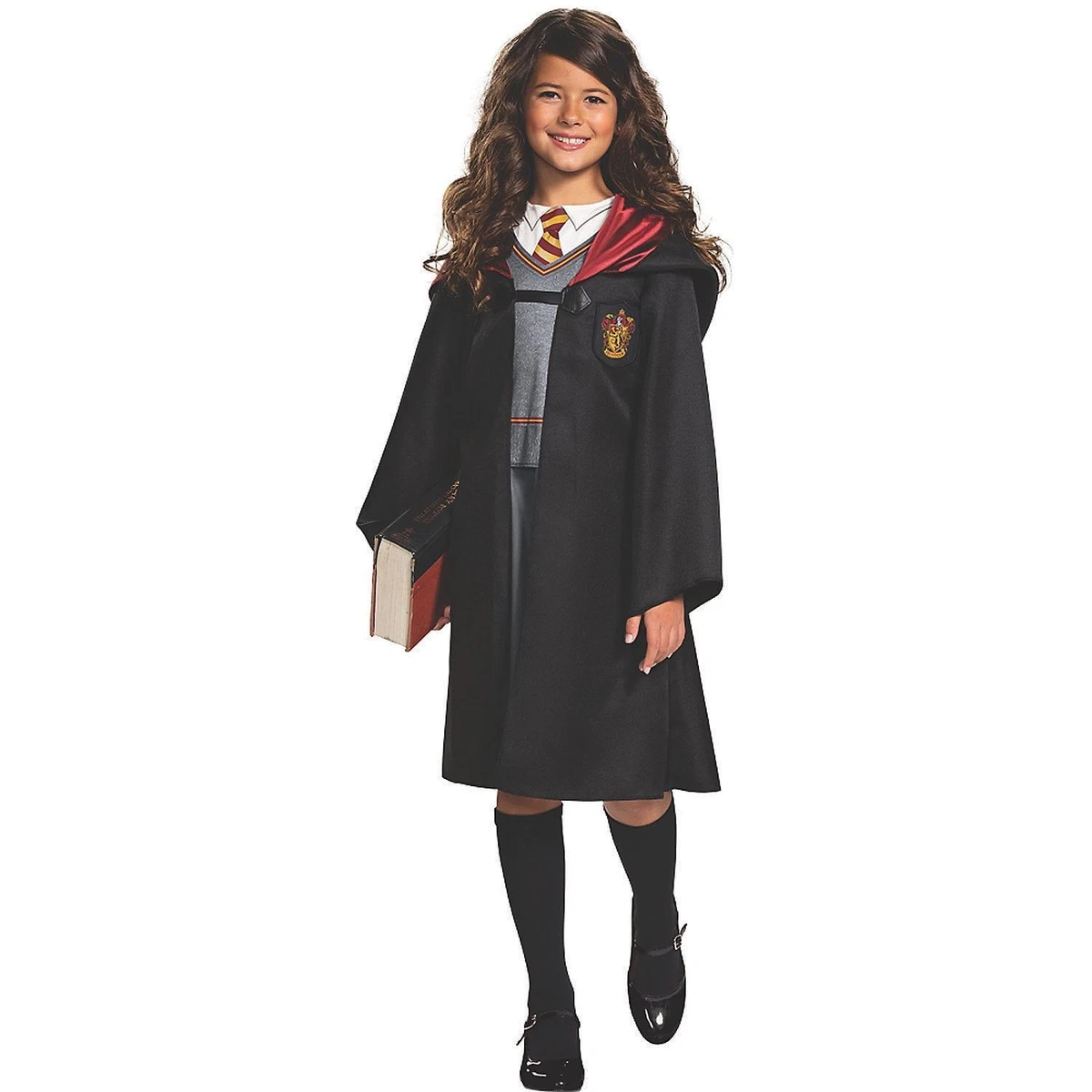 Hermione Granger Costume Kids, Harry Potter Costume 9 Pieces Set Robe  Sweater Shirt Hat Tie Glasses Magic Wand Scarf Skirt Or Pants