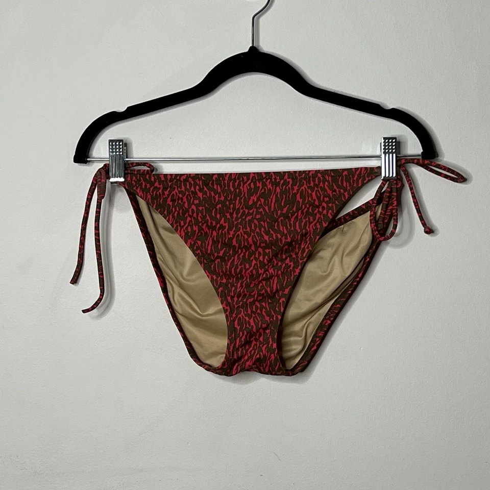 Bikini Vicroria's Secret Talla Grande Parte Superior Inferior Estampado Animal Cuentas Y2K Años 90 Foto 4 de 4