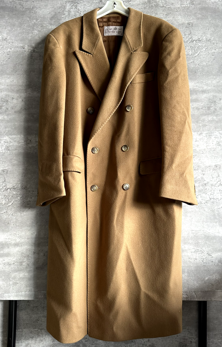 Vintage 1980s Brown Double Breasted Wool Coat Vintage 1980s Brown Double Breasted Wool Coat