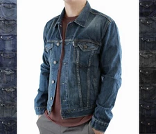 Levi's Strauss Men's Denim Jacket Button Down Jean Trucker Coat Cotton White Tab