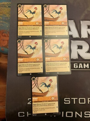 One Disney Lorcana Heihei Boat Snack Non-Foil Pre Errata / Error Card 7/204