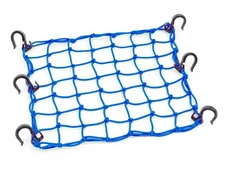 50153 Blue 15"x15" Cargo Net with 6 Adjustable Hooks Tight 2"x2" Mesh