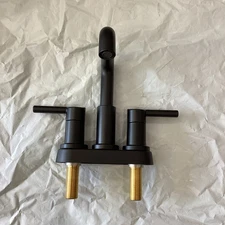 Delta Nicoli Bathroom Faucet Centerset in Matte Black 25849LF-BL