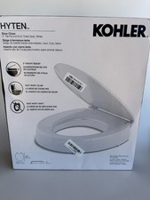KOHLER 25876-0 Hyten 3" Elevated Round Toilet Seat Quiet-Close, White