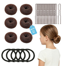 6Pcs Small Hair Donut Bun Maker for Thin Fine Hair Won'T Slip