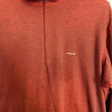 Patagonia Capilene XL Rust Red Quarter Zip Base Layer Shirt 100% Polyester