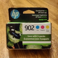 Original HP 902 Ink Cartridge Cyan Magenta Yellow 3-pack Exp Sept 2024 New